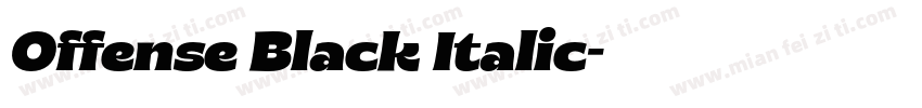 Offense Black Italic字体转换